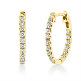 Creolen 18 kt GG, 32 Brill. 0,47 ct, TW-si