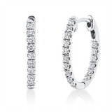 Creolen 18 kt WG, 32 Brill. 0,47 ct, TW-si