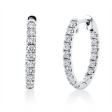Creolen 18 kt WG, 34 Brill. 0,96 ct, TW-si