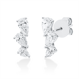 Ohrstecker 18 kt WG, 6 Tropfen 0,97 ct, TW-vsi