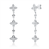 Ohrschmuck 18 kt WG, 58 Brill. 0,84 ct, TW-si