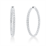Creolen 18 kt WG, 70 Brill. 6,39 ct, TW-si