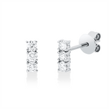Ohrstecker 18 kt WG, 6 Brill. 0,28 ct, W-si