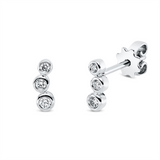 Ohrstecker 18 kt WG, 4 Brill. 0,07 ct, TW-si, 2 Brill. 0,06 ct, TW-si
