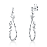 Ohrschmuck 18 kt WG, 6 Nav. 0,67 ct, F-vsi, 76 Brill. 1,69 ct, F-vsi