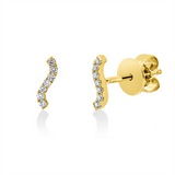 Ohrstecker 18 kt GG, 14 Brill. 0,05 ct, TW-si