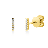 Ohrstecker 18 kt GG, 10 Brill. 0,03 ct, TW-si