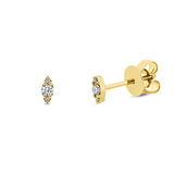 Ohrstecker 18 kt GG, 6 Brill. 0,07 ct, TW-si