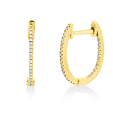Creolen 18 kt GG, 62 Brill. 0,09 ct, TW-si