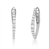 Creolen 18 kt WG, 12 Brill. 0,38 ct, TW-si, 4 Brill. 0,26 ct, TW-si, 2 Brill. 0,21 ct, TW-si, 8 Brill. 0,16 ct, TW-si