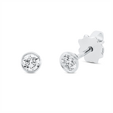 Ohrstecker 18 kt WG, 2 Brill. 0,40 ct, TW-si