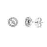 Ohrstecker 18 kt WG, 26 Brill. 0,27 ct, TW-si