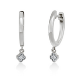 Ohrschmuck 18 kt WG, 2 Brill. 0,03 ct, TW-si
