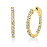 Creolen 18 kt GG, 38 Brill. 1,49 ct, TW-si