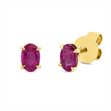 Ohrstecker 18 kt GG, 2 Rubine 1,24 ct rot