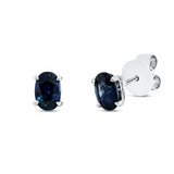 Ohrstecker 18 kt WG, 2 Saphire 1,06 ct blau