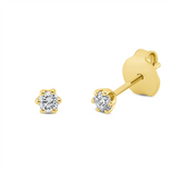 Ohrstecker 18 kt GG, 2 Brill. 0,20 ct, TW-si