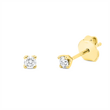 Ohrstecker 18 kt GG, 2 Brill. 0,25 ct, TW-si