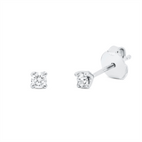 Ohrstecker 18 kt WG, 2 Brill. 0,25 ct, TW-si