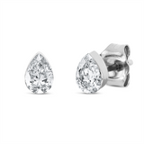 Ohrstecker 18 kt WG, 2 Tropfen 0,50 ct, TW-si