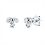 Ohrstecker 18 kt WG, 6 Tropfen 0,55 ct, TW-si