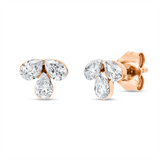 Ohrstecker 18 kt RG, 6 Tropfen 0,55 ct, TW-si