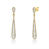 Ohrschmuck 18 kt GG, 34 Bag. 0,44 ct, TW-si, 13 Bag. 0,46 ct, TW-si, 150 Brill. 0,44 ct, TW-si