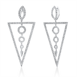 Ohrschmuck 18 kt WG, 258 Brill. 2,33 ct, F-si