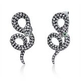 Ohrschmuck 18 kt WG, Fass teils schw rhod 176 Brill. 2,15 ct, W-si/pi, 58 Br. 0,73 ct, pink, 4 Tsa 0,06 ct