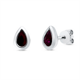 Ohrstecker 18 kt WG, 2 Rubine 0,50 ct rot