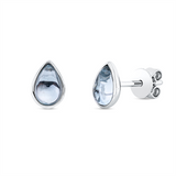 Ohrstecker 18 kt WG, 2 Topase 0,95 ct sky blue