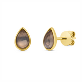 Ohrstecker 18 kt GG, 2 Mondsteine 0,77 ct