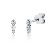 Ohrstecker 18 kt WG, 2 Brill. 0,06 ct, TW-si, 4 Brill. 0,06 ct, TW-si