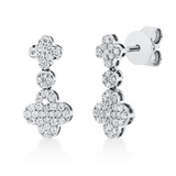 Ohrstecker 18 kt WG, 16 Brill. 0,15 ct, TW-vsi/si, 60 Brill. 0,35 ct, TW-vsi/si