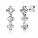Ohrstecker 18 kt WG, 18 Brill. 0,21 ct, TW-vsi/si, 52 Brill. 0,25 ct, TW-vsi/si