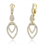 Ohrschmuck 18 kt GG, 182 Brill. 5,12 ct, TW-vsi