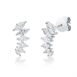 Ohrstecker 18 kt WG, 6 Nav. 0,26 ct, TW-si, 6 Nav. 0,67 ct, TW-si