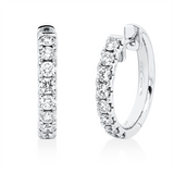 Creolen 18 kt WG, 16 Brill. 1,12 ct, TW-si