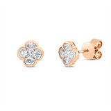 Ohrstecker 18 kt RG, 8 Oval 0,58 ct, TW-vsi, 2 Princ. 0,13 ct, TW-vsi