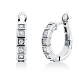 Creolen 18 kt WG, 12 Brill. 0,26 ct, TW-si
