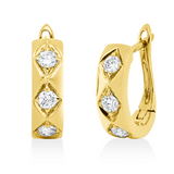 Creolen 18 kt GG, 6 Brill. 0,29 ct, TW-si
