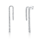Ohrschmuck 18 kt WG, 72 Brill. 2,93 ct, TW-si
