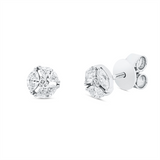 Ohrstecker 18 kt WG, 6 Nav. 0,47 ct, TW-si, 2 Brill. 0,02 ct, TW-si