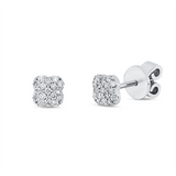 Ohrstecker 18 kt WG, 34 Brill. 0,20 ct, F-si