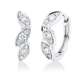 Creolen 18 kt WG, 18 Brill. 0,33 ct, TW-si/pi
