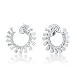 Ohrschmuck 18 kt WG, 32 Tropfen 5,72 ct, F-si, 32 Nav. 3,53 ct, F-si