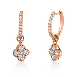 Ohrschmuck 18 kt RG, 34 Brill. 0,68 ct, TW-si