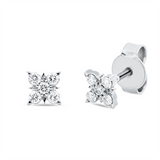 Ohrstecker 18 kt WG, 10 Brill. 0,16 ct, TW-si