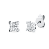 Ohrstecker 18 kt WG, 8 Brill. 0,31 ct, TW-si