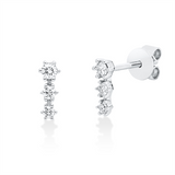 Ohrschmuck 18 kt WG, 6 Brill. 0,19 ct, TW-si